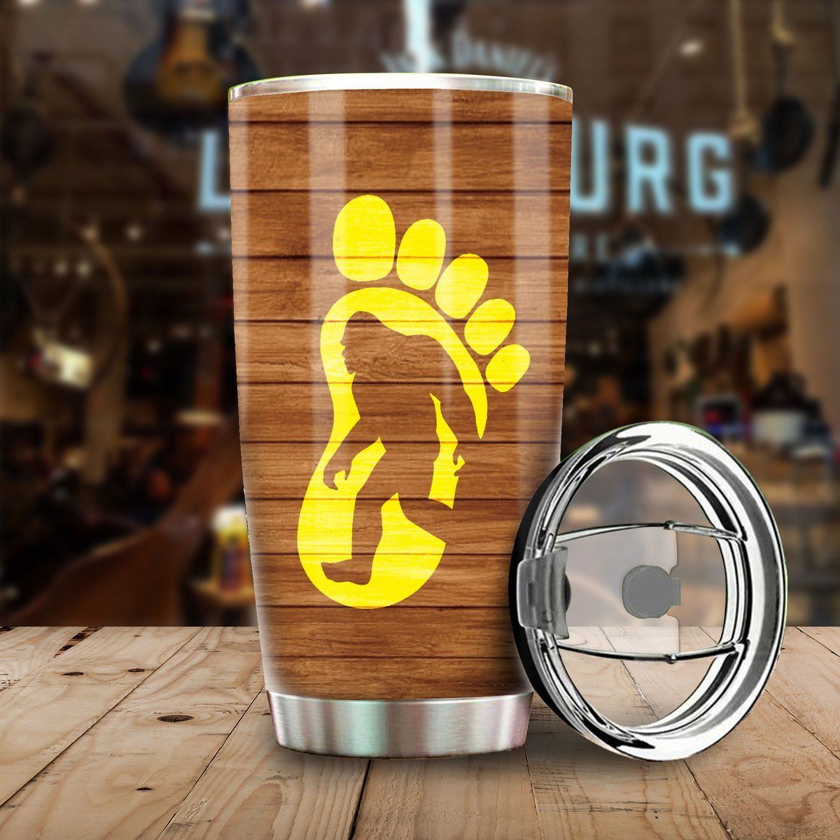 Wooden Bigfoot - Tumbler Cup tumbler Tumbler